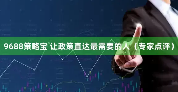 9688策略宝 让政策直达最需要的人（专家点评）