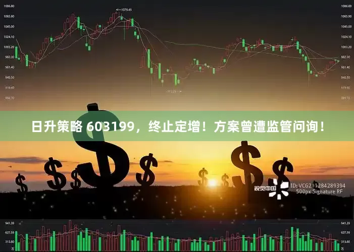 日升策略 603199，终止定增！方案曾遭监管问询！
