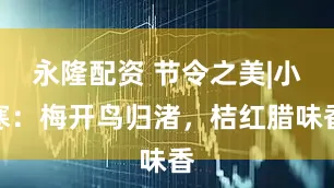 永隆配资 节令之美|小寒：梅开鸟归渚，桔红腊味香