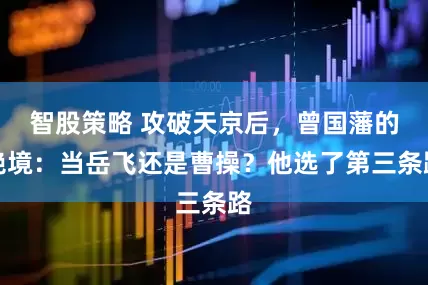 智股策略 攻破天京后，曾国藩的绝境：当岳飞还是曹操？他选了第三条路
